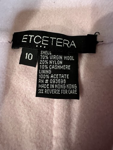 Etcetera Cashmere Wool Blend Pink Plush Blazer Jacket Size 10 - Picture 8 of 10
