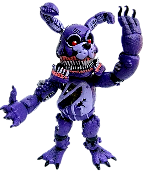 FNAF Withered Purple Bunny Plush Toys, 11 inches FNAF Security Breach Bonnie  Doll, Collectible Nightmare Freddy Plush Toys for Kids Fans 