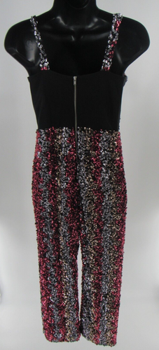 Bardot Junior Size 14 Pink Silver Lara Sequin Jumpsuit Sleeveless N1-8: New!! - Picture 2 of 4