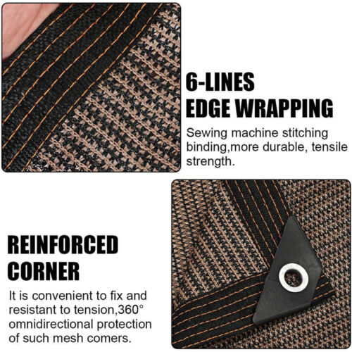 Patio Sun Shade Cloth with Grommets 90% Outdoor Sunshade Canopy Cover Screens - Picture 6 of 12