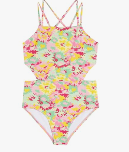 Kanu Surf Girs Size 14 Beachy Sporty Cutout 1 Piece Swimsuit - Picture 3 of 7
