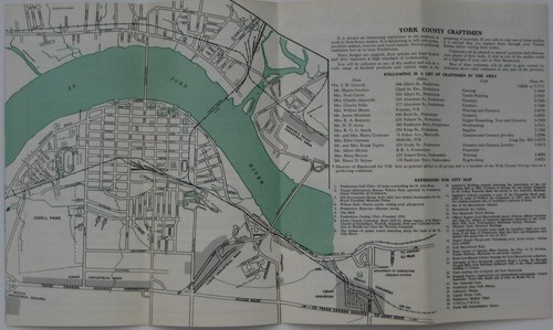 1962 Street Map Brochure FREDERICTON New Brunswick Canada York County Craftsmen - Picture 2 of 2