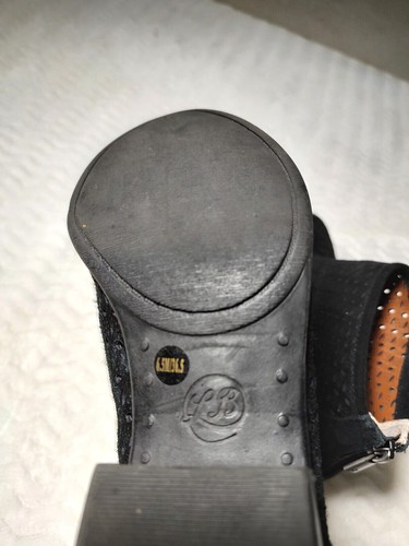 Lucky Brand Boots Women's 6.5 Black Suede Zips on Heel Lazer Cut Block Heel - Bild 9 von 11