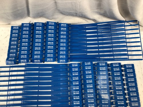 16" STRAP SECURITY SEAL WITH METAL LOCKING INSERT-MODEL DTZIP-BLUE LOT OF 100 - Picture 1 of 3