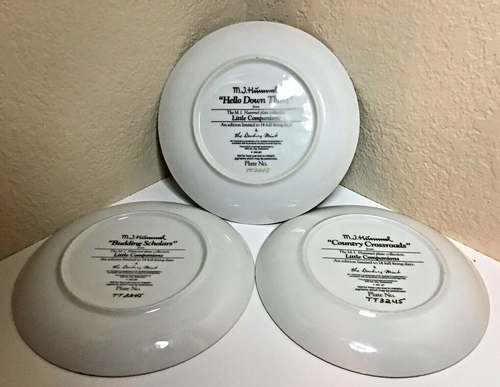 M.J.Hummel Danbury Mint Plates Little Companions Gentle Friends 8" GROUP OF 3 - Picture 11 of 11