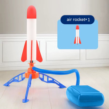 Stomp Rocket Launcher Toy Air-Powered Foot Pump Rocket for Kids Outdoor Play