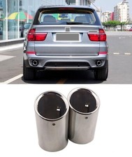Steel Car Rear Exhaust Tip Muffler Tailpipe For 2008-2018 BMW X5 E70 SS 2PCS