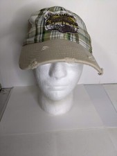 Beach Bar & Grill strapback cap plaid mesh sides back trucker patch