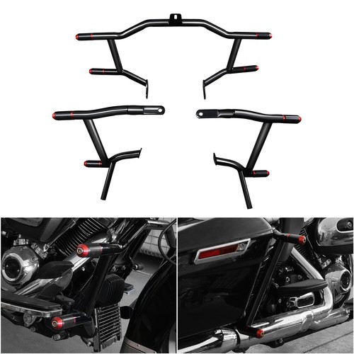 Highway Engine Guard Bar & Saddlebag Guards Fit For Harley Touring Glide 2009-23 - Picture 2 of 15