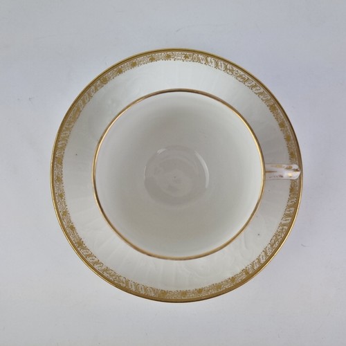 Antique KPM Porcelain Coffee Cup And Saucer Moulded Flowers & Gilt Decoration - Picture 2 of 13