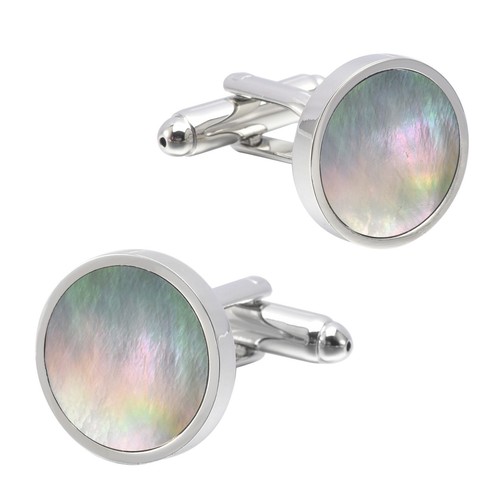 Men's Cufflinks Hot Selling Round Multicolor Business Casual Shirt Cuff Buckle - Picture 3 of 4