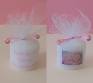 Personalised Christening Baptism Holy Communion Tealight Candle Favours Sets