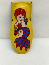 VINTAGE KIRCHHOF MASQUERADE PARTY CLICKER FUN NOISEMAKER TIN TOY MADE IN USA
