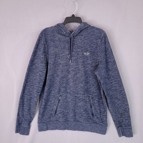 Hollister Men's Pullover Hooded Sweater Long Sleeve Blue Size L
