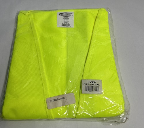 NEW LV24 LIME SOLID ANSI CLASS II 4-Pocket Safety Vest - Bild 4 von 4