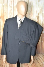 Brooks Brothers Men Charcoal BrooksEase 3 Front Button Suit Sz 43SH Wst 36x28