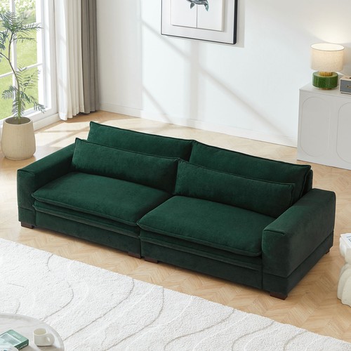 104.72'' Mid-Century Sofa Couch Modern Upholstered Couch for Livingroom,Bedroom, - Picture 11 of 31
