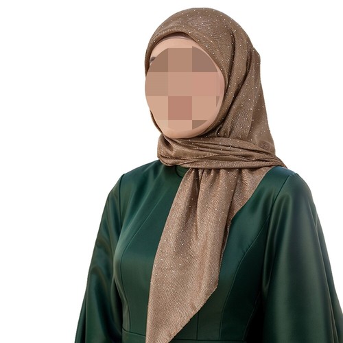 Glänzender Schal Hijabs Uni Damen Muslim Hijab Halstuch Islam Turban Stirnband 68*62cm - Bild 9 von 19