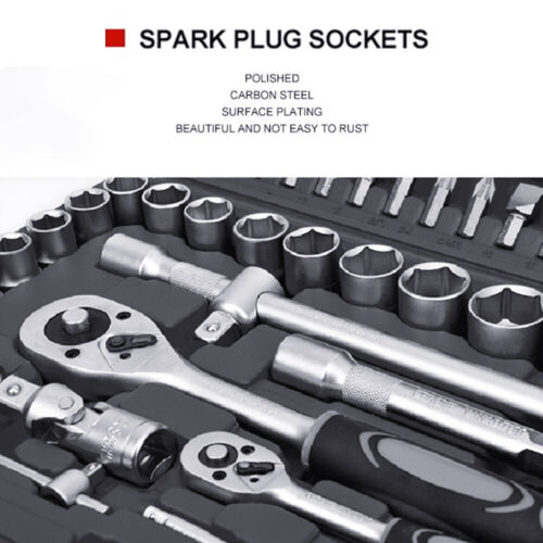 94Pcs Ratchet Spanner Wrench Socket Set 1/2" 1/4" Screwdriver Bits Hand Tool Kit - Picture 6 of 13