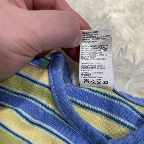 Ropa vintage Little Me bebé niño talla 6 m mameluco 1 pieza conjunto dinosaurio de colección Y2K - Imagen 6 de 7