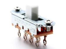 Switchcraft 3-Position Slide Switch, White (Mustang)