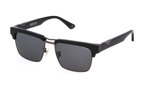 Lunettes de Soleil Police SPLP25 0672 ORO NERO LUCIDO 55/17/145 Homme - 第 1/2 張圖片