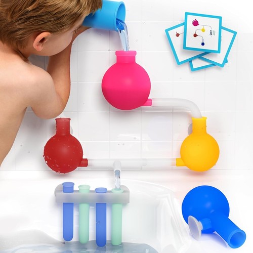Bath Toys for Kids Ages 4-8 - Science Themed Wall Suction Silicone Bath Toy – - Picture 2 of 7