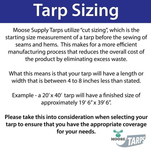 Heavy Duty Poly Tarp 20x40 Waterproof Tarpaulin 12 Mil Multipurpose Shade Cover - Picture 8 of 10