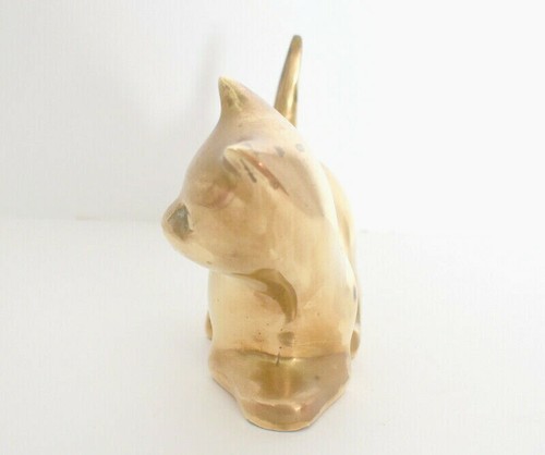 Statuina vintage gatto fermacarte ottone giocoso felino made in Korea - Foto 2 di 8