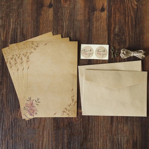 Letter Paper Old Europe Style Letter Pad Retro Vintage Writing Paper Envelope - Picture 15 of 20