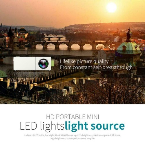 Mini Proyector 1080P HD LED USB AV HDMI 600 Lúmenes Proyectores de Cine en Casa  - Imagen 9 de 12