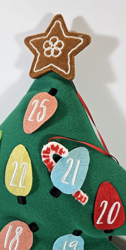 Target Wondershop Advent Countdown Calendar Plush Throw Pillow Christmas Tree - Picture 2 of 8