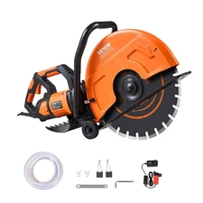 Electric Concrete Saw, 16 in - 3200 W with Max. 6 in Adjustable Cutting Depth