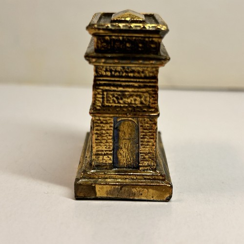 Arc De Triomphe Paris Souvenir Novelty Metal Figurine Paperweight 1 3/4” Tall - Picture 4 of 11