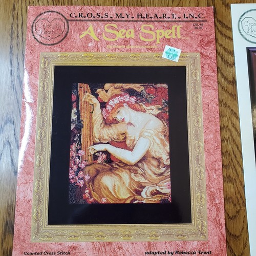 4 Lot Cross Stitch Pattern Cross My Heart Churches Waterscapes Harvest Sea Spell - Picture 4 of 6