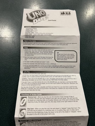 Mattel UNO Dare CDY11 Card Game - Picture 5 of 5