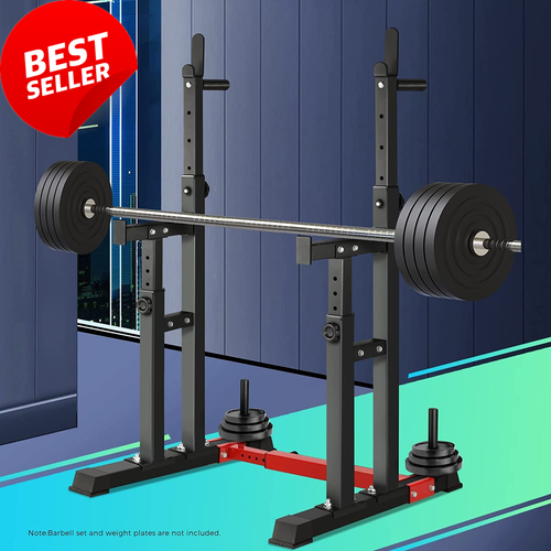 Adjustable Squat Rack Bench Press Barbell Stand Home Gym Fitness Equipment - Picture 11 of 12