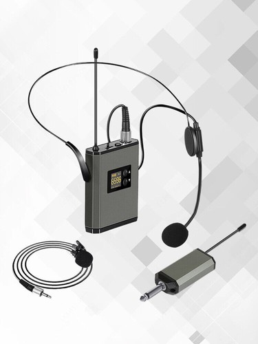 UHF Wireless Microphone Lavalier Lapel Mic Mini Receiver Transmitter HeadsetPj7c - Picture 10 of 10