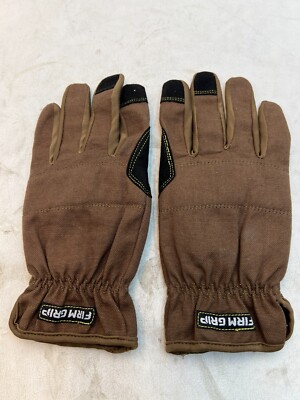 Firm Grip Duck Canvas Utility Tough Working Gloves with TouchScreen Finger  Tip