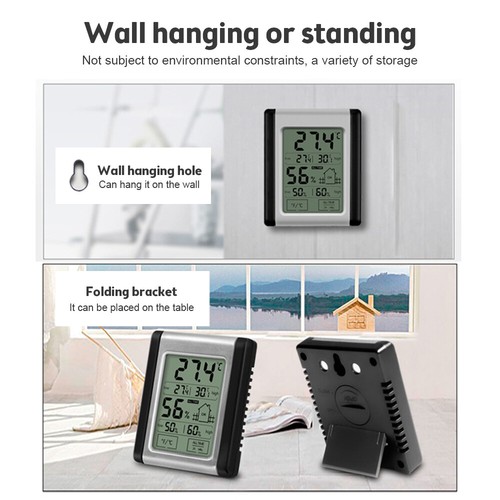 Digital Touchscreen Indoor Hygrometer Thermometer Temperature Humidity Monitor - Bild 4 von 17