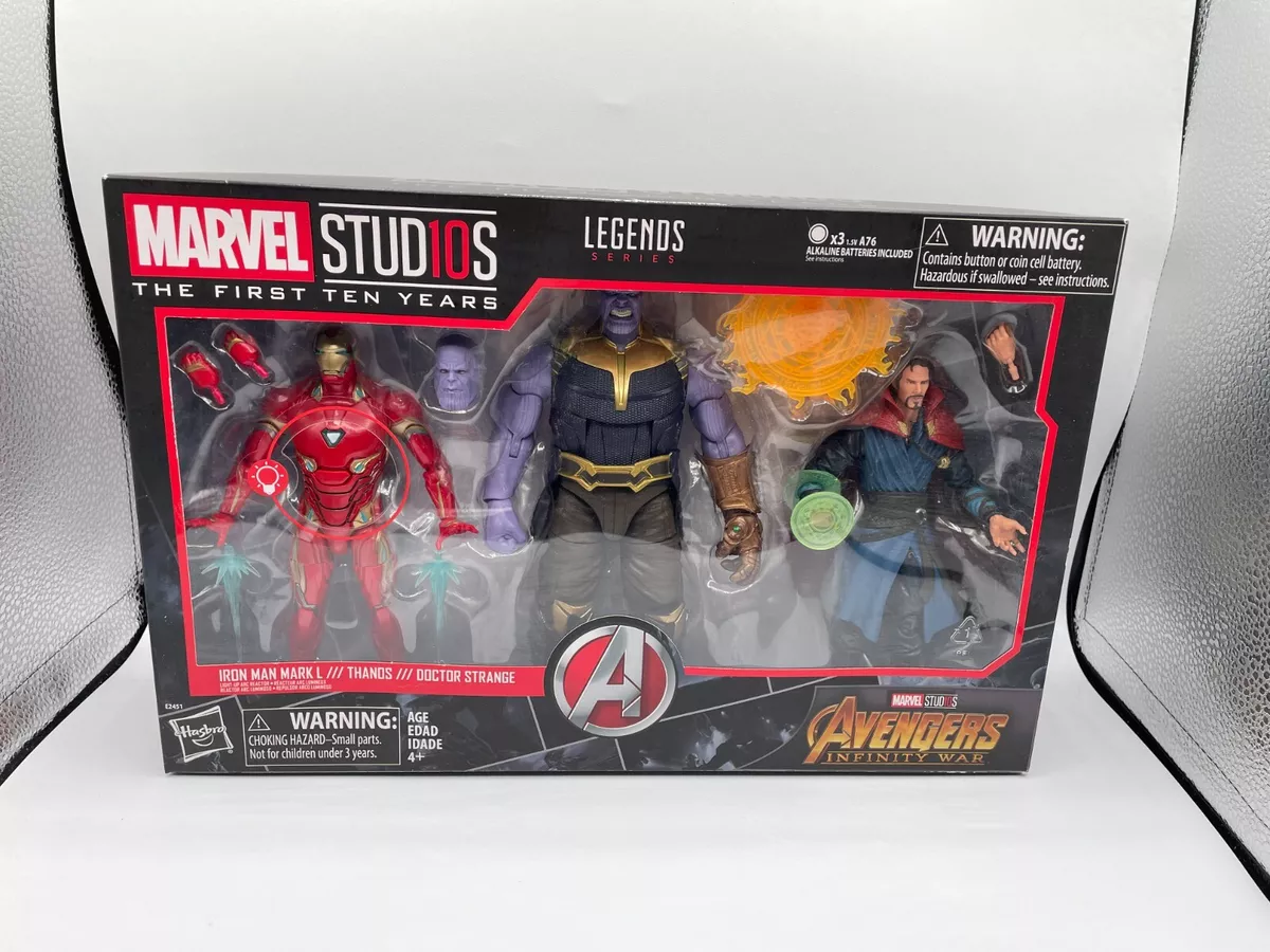 Marvel Legends Vingadores Thanos Iron Man Doctor Strange 3-Pack