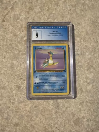 Pokemon 1st Edition Fossil Lapras Non Holo Rare 25/62 CGC 9 1999