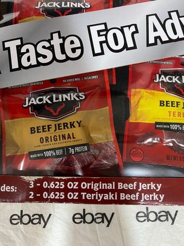 5 bags jack links beef jerky .625 oz 7g protein teriyaki & orig BB 11/23 no box - Picture 10 of 10
