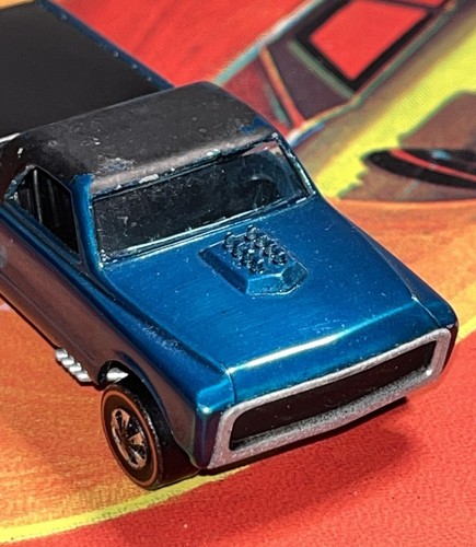 De colección Original Hot Wheels Redline Custom Fleetside 1968 Azul Aqua - Imagen 3 de 24