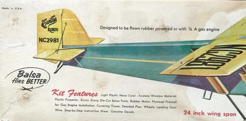 Guillow's CURTISS ROBIN PLAN zum Bau eines 24" Spannweite FF oder RC Modellflugzeugs  - Bild 8 von 8