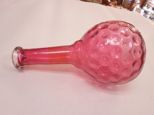 Antique Ruby, Cranberry Polka Dot Barber Bitters Bottle - Picture 5 of 12
