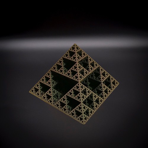 3D Sierpinski Triangle Fractal Model Tetrix Science Math Gift - 第 2/4 張圖片
