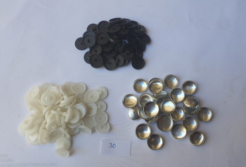 METAL BUTTON BLANKS FOR FABRIC COVERED BUTTONS ALUMINUM Pick quantity - Picture 7 of 30
