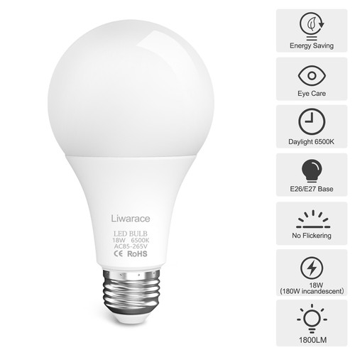 E26 6500K LED Light Bulbs 50W 90W 150W 180W Watt Equivalent E27 Bright Daylight - Picture 16 of 71