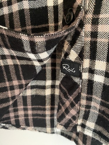 Camisa Rails Hunter a Cuadros con Botones en Rubor Medianoche Marfil Para Mujer Talla XS - Imagen 3 de 8